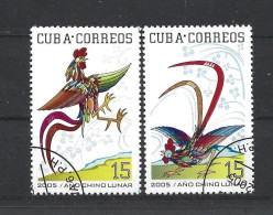 Cuba 2005 Year Of The Rooster Y.T. 4215/4216 (0) - Gebruikt