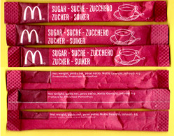 Lot De 3 Stick De Sucre " McDonald's " (scann Recto-verso) [S034]_D371 - Sugars