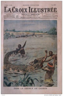 Dans La Gueule Du Caiman - Page Original En Couleur 1908 - Other & Unclassified