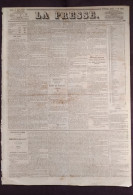 Journal " LA PRESSE " Du 7 Mars 1848 - RÉVOLUTION - GOUVERNEMENT PROVISOIRE - LE DANGER DE LA SITUATION - Ohne Zuordnung