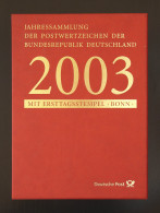Jahressammlung Bund 2003 Mit Ersttagssonderstempel - Jahressammlungen