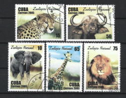 Cuba 2005 Animals Y.T. 4262/4266 (0) - Used Stamps