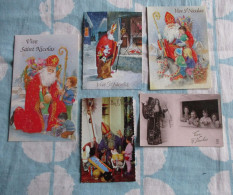 LOT DE 5 CARTES DE  VIVE ST- NICOLAS - Saint-Nicolas