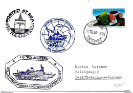 109 - 44 - Enveloppe Navire Polaire Allemand FS"Polarstern" 1986 - Cachets Illustrés - Barcos Polares Y Rompehielos