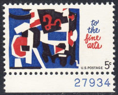 !a! USA Sc# 1259 MNH SINGLE W/ Bottom Margin & Plate.# 27934 - Fine Arts - Nuovi