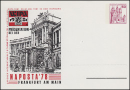 PP 102/2 BuS 50 Pf WIPA 1981 & NAPOSTA Frankfurt/Main 1978, Ungebraucht - Privé Briefomslagen - Ongebruikt