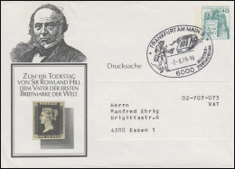 PU 110/6 BuS 40 Pf Sir Rowland Hill, SSt Frankfurt/Main Postbote Telefon 7.3.79 - Private Covers - Mint