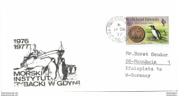 234 - 60 - Enveloppe Expédition Polonaise 1976/1977 Escale Port Stanley / Falklands - Navires & Brise-glace