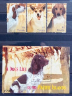 Tuvalu 2005, A Dogs Life, MNH S/S And Stamps Set - Tuvalu