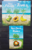 Tuvalu 2015, Tree Fruits Of Tuvalu, Two MNH S/S - Tuvalu