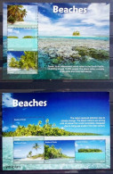 Tuvalu 2017, Beaches Of Tuvalu, Two MNH S/S - Tuvalu