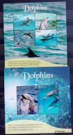 Tuvalu 2017, Dolphins, Two MNH S/S - Tuvalu