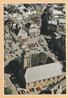 CPSM LESNEVEN VUE GENERALE DE L' EGLISE ET DE LA PLACE DU GENERAL LE FLÔ - Lesneven