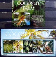 Tuvalu 2021, Coconut Palm, Two MNH S/S - Tuvalu