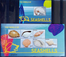 Tuvalu 2022, Seashells, Two MNH S/S - Tuvalu (fr. Elliceinseln)