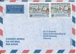 UAE Abu Dhabi Air Mail Cover Sent To Germany - Abu Dhabi