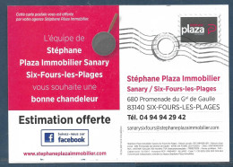 Simili Entier "Stéphane Plaza" (agence Immobilière Sanary - Six-Fours) Avec Recette Des Crêpes Au Recto - Pseudo-interi Di Produzione Privata