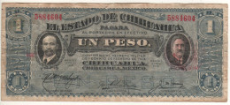 MEXICO   1 Peso  "El Estado De Chihuahua"  PS530e   Serie 1915   ( Francisco Ignacio Madero & A. González ) - México