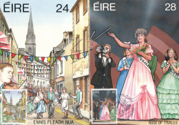 Ireland Maximum Cards 27-8-1987 Festivals Of Ireland Complete Set Of 4 - Maximum Cards