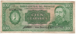 PARAGUAY   100 Guaranis  P205   (dated  1982)   General José E. Díaz + Ruins At Back - Paraguay