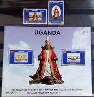 Uganda 2020, Celebrating The 65th Birthday Of The Kabaka Of Buganda Ronald Muwenda Mutebi II, MNH S/S And Stamps Set - Ouganda (1962-...)
