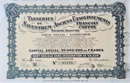 Tanneries De Saventhem-anciens établissements François Coppin - 1942 - Tessili