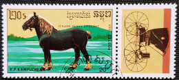 Cambodge 1989 Horses  Stampworld N°  1079 - Kambodscha