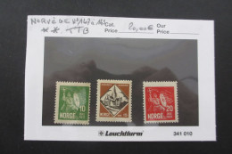 NORVEGE N°147 à 149  NEUF** TTB COTE 20 EUROS VOIR SCANS - Unused Stamps
