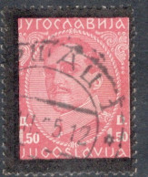 Yugoslavia 1934 Single Stamp For King Alexander Memorial Issue In Fine Used - Gebruikt