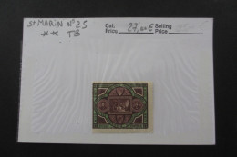 St MARIN N°25 NEUF** TTB COTE 27 EUROS VOIR SCANS - Unused Stamps
