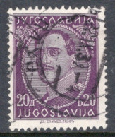 Yugoslavia 1931 Single Stamp For King Alexander - With Engraver's Inscription In Fine Used - Oblitérés