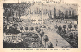 28-CLOYES- NATATION PLAGE DU VAL FLEURI - SES CANOTS- SES JEUX- SON BAS - Cloyes-sur-le-Loir