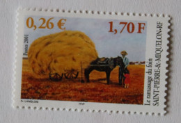 SPM 2001 Le Ramassage Du Foin Val 1.70  YT 741  Neuf - Unused Stamps