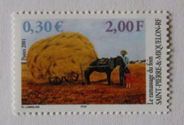 SPM 2001 Le Ramassage Du Foin Val 2  YT 742  Neuf - Unused Stamps