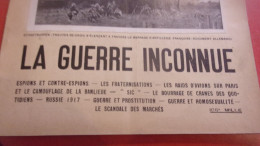 Le Crapouillot  1930  LA GUERRE INCONNUE  ESPIONS GUERRE ET PROSTITUTION GUERRE ET HOMOSEXUALITE RAIDS AVIONS SUR PARIS - 1914-18