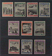 1952, GRIECHENLAND 437-46 ** Nationale Jugend Flugpost, Postfrisch, 900,-€ - Ongebruikt
