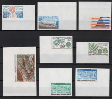ANDORRA Französisch 348-357 U ** Jahrgang 1984 Komplett, UNGEZÄHNT, Selten - Unused Stamps