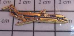 1919 Pin's Pins / Rare Et De Belle Qualité !!! AVIATION / AVION DE LIGNE METAL JAUNE AIR LITTORAL Sponsor De Chira - Avions