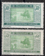 Mauritanie Timbres-poste N°57* & 57A* Neufs Charnières TB Cote : 3€50 - Neufs