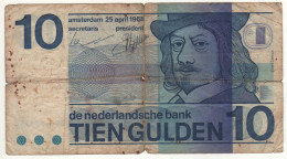 NETHERLANDS  10  Gulden   P91b   Dated   25.04.1968   ( Frans Hals ) - 10 Gulden