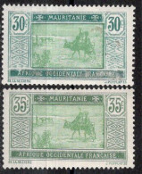 Mauritanie Timbres-poste N°57* & 57A* Neufs Charnières TB Cote : 3€50 - Nuevos