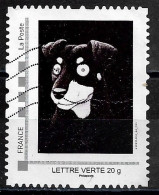 Un Dog ( Caricaturé )  Légèrement Coloré En Violet - Used Stamps