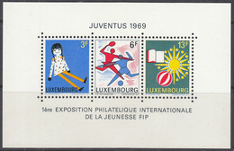 LUXEMBURG Block 8, Postfrisch **, Briefmarkenausstellung „Juventus 1969“, Luxemburg 1969 - Blocks & Kleinbögen