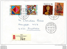 236 - 71 - Enveloppe Recommandée Envoyée De La Chaux-de-Fonds 1992 -  Superbe Affranchsisement - Briefe U. Dokumente