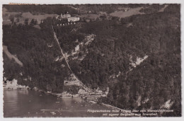 Fliegeraufnahme Hotel Fürigen über Dem Vierwaldstättersee Mit Eigener Bergbahn Zum Strandbad - Stempel Strandbad Fürigen - Sonstige & Ohne Zuordnung