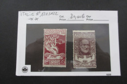 ITALIE N°121/122 NEUF** TTB COTE 80 EUROS VOIR SCANS - Mint/hinged