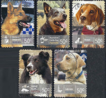 AUSTRALIA 2008 QEII 50c Multicoloured - Working Dogs Set Of Self Adhesive FU - Gebraucht