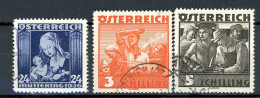 BE-31 Autriche N° 481 à 483  Oblitéré  à 10% De La Cote.   A Saisir !!!. - Used Stamps