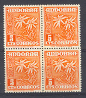 Andorra - 1953. Edelweiss Ed 46 Bloque - Unused Stamps