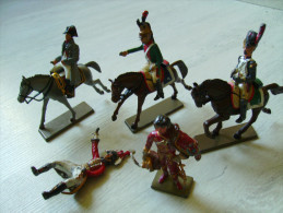 Lot De 8 Soldats Metal Et Plomb Starlux Napoleon - Premier Empire - Starlux